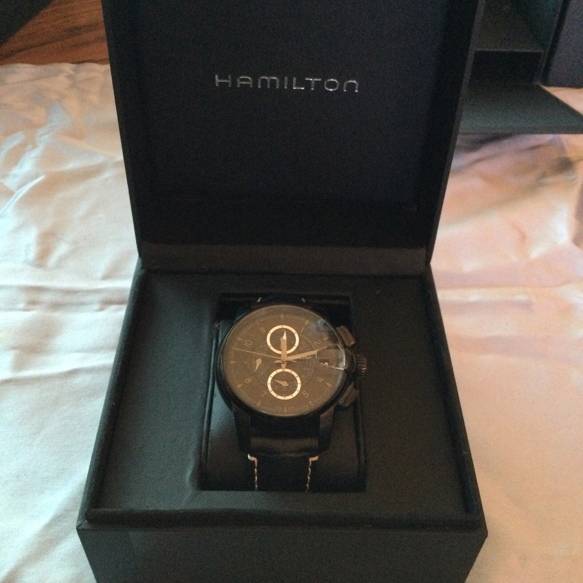 HAMILTON MEN'S H406860 RAILROAD 46mm BLACK ONYX NWT | eBay