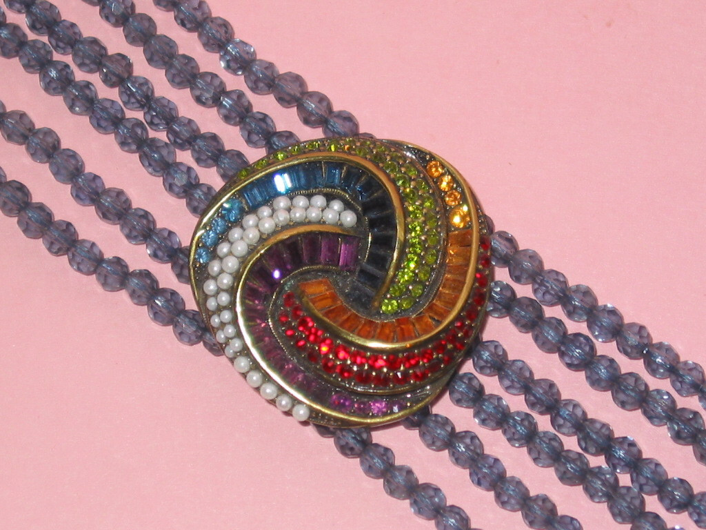 Designer Heidi Daus ~ Interlocking Rainbow Rhines… - image 3