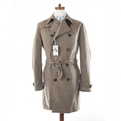 MASSIMO DUTTI Trenchmantel Gr M Trench Coat Padded Zweireiher Belted Double Brea