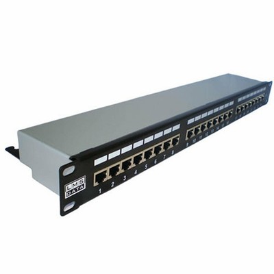 24 Port Abgeschirmtes Netzwerk Patch Panel Katze 5e Stp Vertikal Auflege