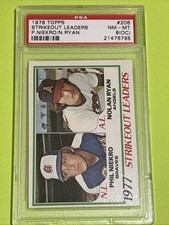 1978 Topps - League Leaders Nolan Ryan, Phil Niekro #206 Psa 8 OC Braves/Angels