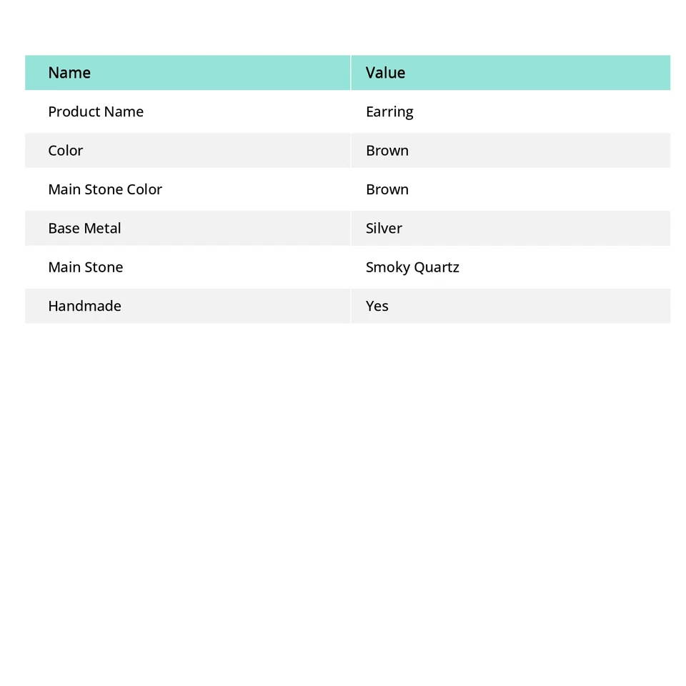 Smoky Quartz Gemstone Vintage Handmade 925 Sterling Silver Earrings 1.8" Q610 - Image 2 of 4