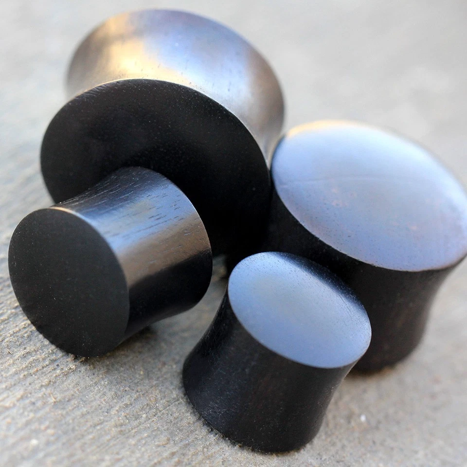 PAR de tapones de silla de montar de madera Arang negro Foto 3 de 4