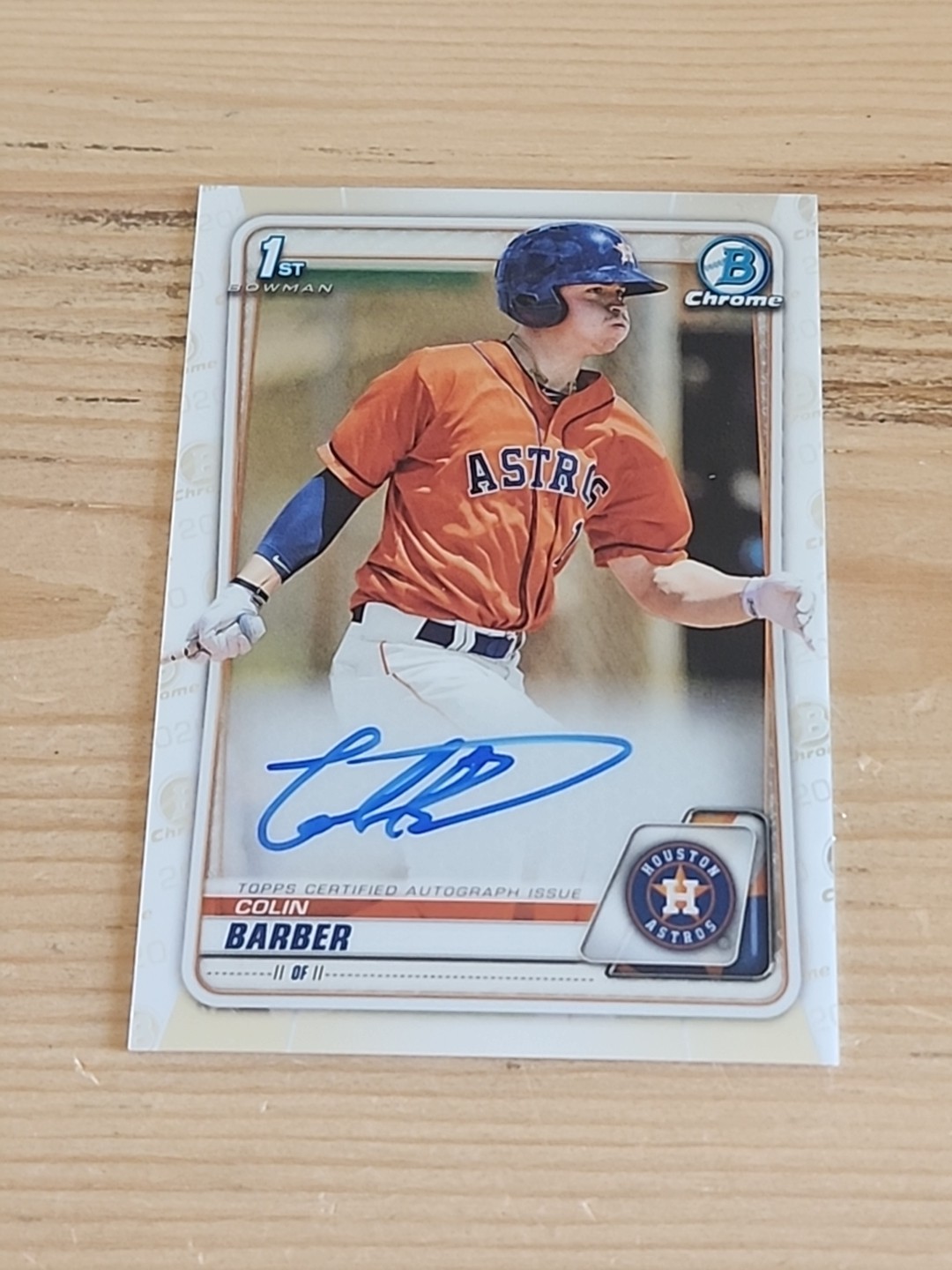 2020 Bowman Chrome Prospect Auto Colin Barber #CPA-CBA Auto Houston Astros