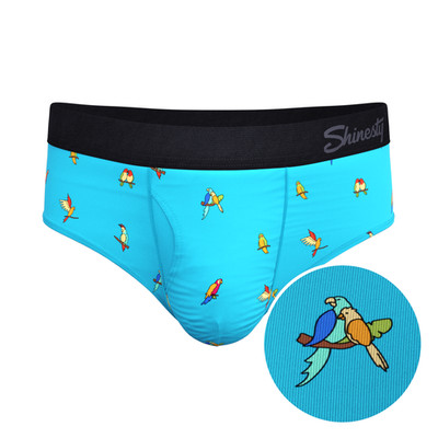 Shinesty ''Tweet Yourself'' Parrot Ball Hammock  Pouch Briefs - Tropical