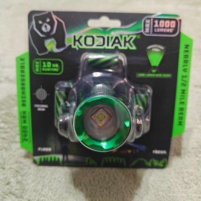 KODIAK 1000 Lumen Rechargeable Headlamp  LED Head Lamps with Push