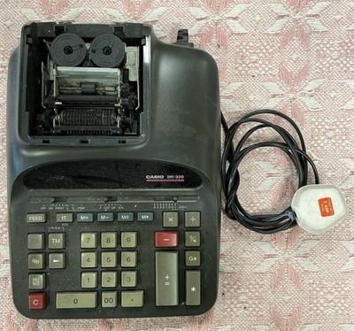 Casio Druck Taschenrechner DR-320 2 Farben Band. Siehe Beschreibung. SW28
