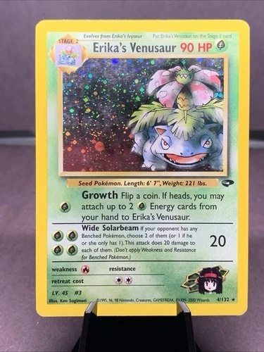 Pokémon TCG Erika's Venusaur 4/132 Gym Challenge Holo Rare VTG WOTC 2000