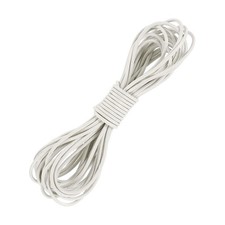 5.5 Yard 2mm Round Leather Cord Lacing String for DIY Crafts, Pure White