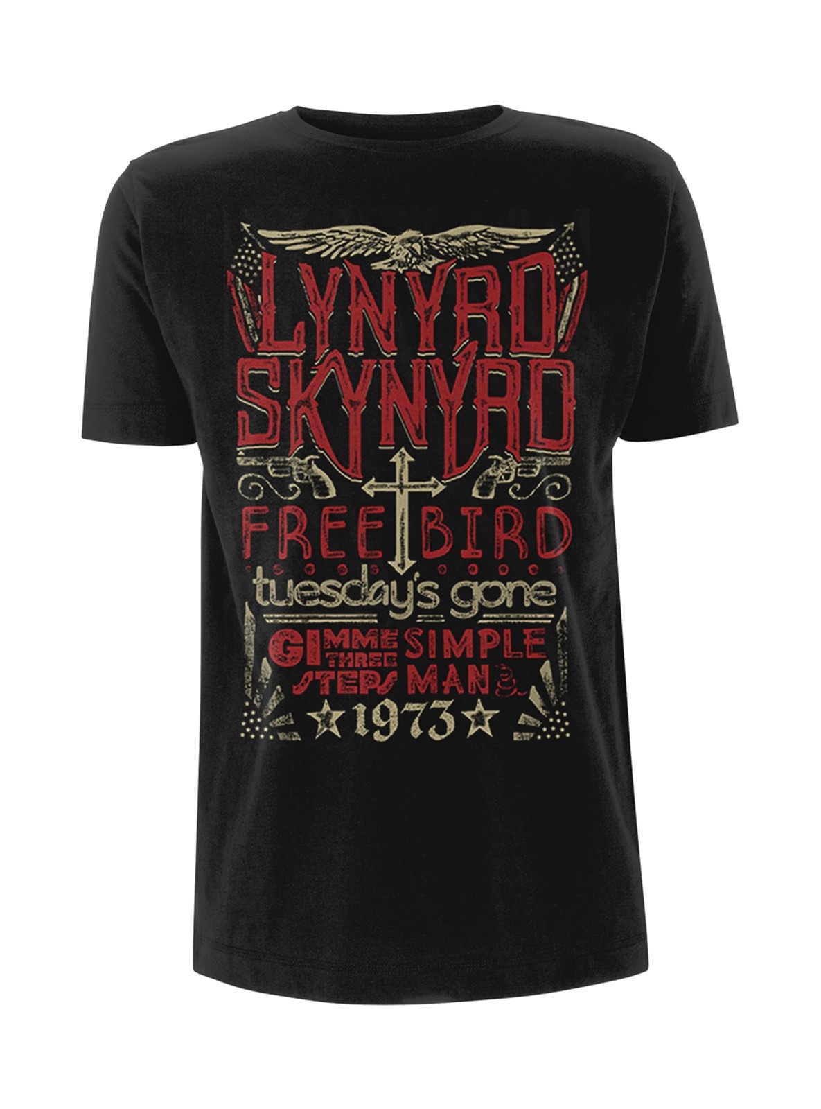 ЧЕРНАЯ футболка Medium от LYNYRD SKYNYRD - FREEBIRD, СТАВШАЯ хитом 1973 года.