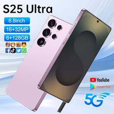 5G Unlocked Smartphone S25 Ultra Android 15 Phone 6+128GB Dual SIM Mobile Phones