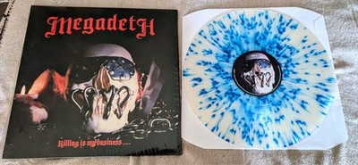 MEGADETH  killing is my business  LP  2008  Clear Blue Splatter Vinyl