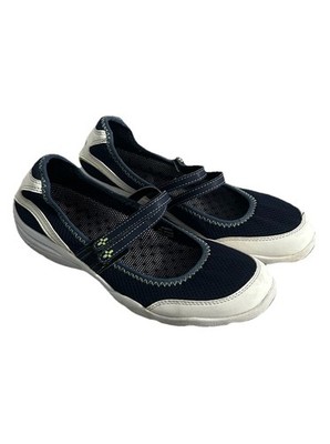 L.L. Bean Back Cove Women's 9.5 M Navy Blue Mesh Mary Jane Walking Shoes 260976