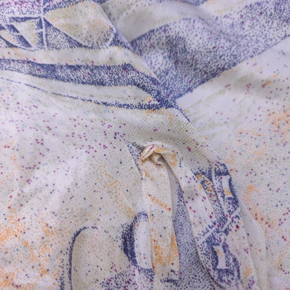 VTG 70s Disco Shirt Mens Medium Long Sleeve Dagger Collar Vanderbilt Pattern - Image 4 of 4