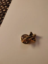 NASA Space Shuttle 5/8" Gold Tone Lapel Pin Signed JAY 