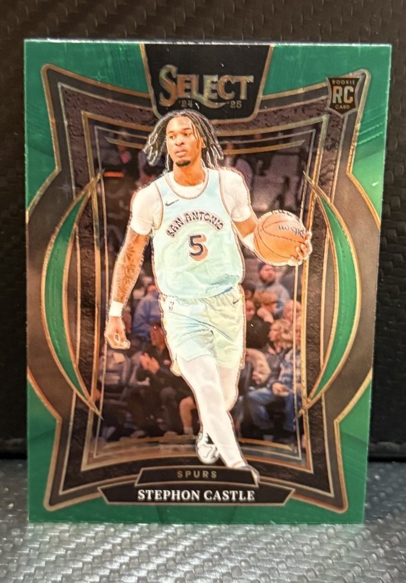 2024-25 Panini Select - Concourse Stephon Castle #72 Green Stars Prizm (RC)