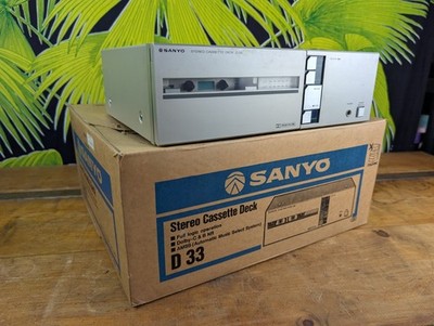Sanyo D 33 Stereo Tape Deck OVP Vintage Kassettenrekorder 80s HiFi Retro 80er