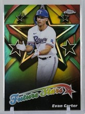 Evan Carter 2025 Topps Chrome #FS-12 Future Stars Refractor Texas Rangers MLB