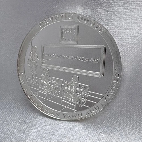 Rare Chautauqua Silver Works Cryptic Quote 1 oz .999 Silver BU [E4]