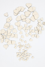 Holz Herzen 50Stück - 2-5cm Hochzeit Streudeko Basteln Deko Tischdeko