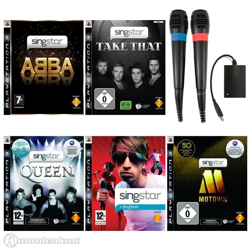 PS3 Spiel - SingStar Megabundle (5 Spiele, 2 Original Mics & Empfänger) - Bild 1 von 1
