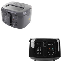 Vencier 2.5L Electric Deep Fryer Non-Stick Countertop Chip Cooker Viewing Window