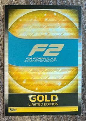 F2 Gold Limited Edition LE-19G - 2022 Topps Turbo Attax Formula 1 F1 Card  CLEAN