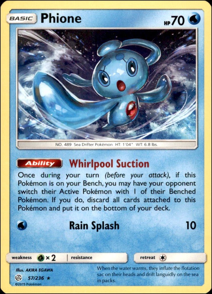 Pokemon - Phione #57/236 - SM - Cosmic Eclipse Rare