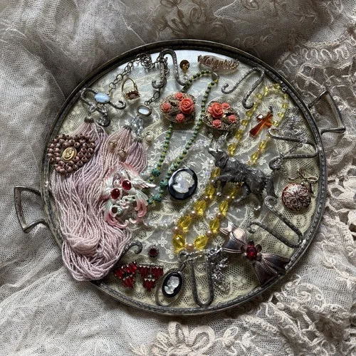 Antique & Vintage Jewelry Lot Costume 14k Cameo Monet Sterling 24 Pc Wholesale