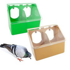 2 Pcs Pigeon Plastic Feeder, Dove Bird Food Feeding Hanging for Poultry Pigeo...