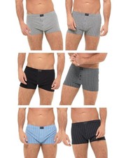 Mens Soft Cotton Rich Button Boxer 6 Pairs Check Patters Boxer Shorts