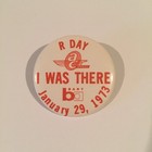 Bart Bay Area Rapid Transit Button Pin-Back Richmond Line Opening "R Day" 1973 — photo 1