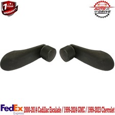 Black Window Crank Handle Pair Set Of 2 For Silverado Sierra Truck Pickup