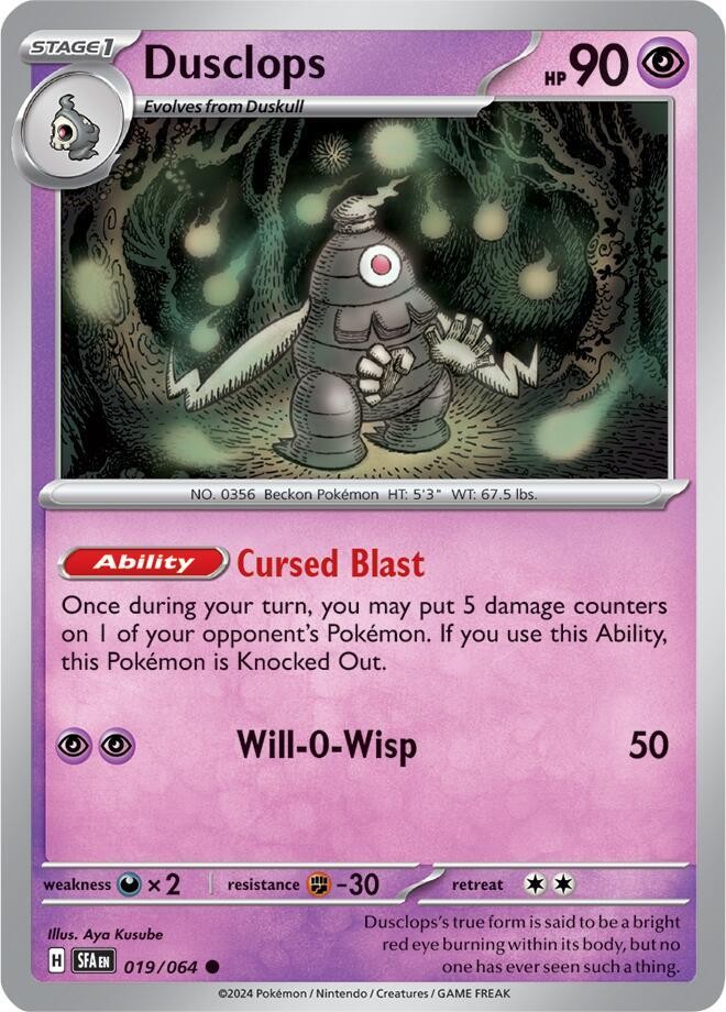 Dusclops 019/064 SV: Shrouded Fable Pokémon TCG