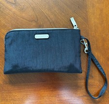 Baggallini Black RFID Wristlet Pouch Zip Clutch Travel Organizer Bag