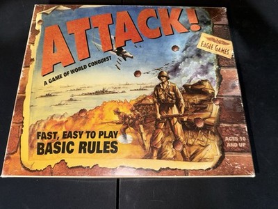 Attack! A Game of World Conquest Strategy Board Game Eagle Games Open Box