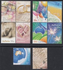 Australia 2008 Greetings set  SG 3070 - 3079  mounted mint