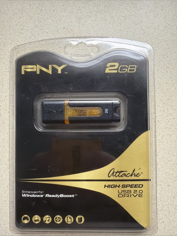 BRAND NEW SEALED! PNY Attaché High Speed USB 2.0 Drive 2GB - FREE SHIPPING!
