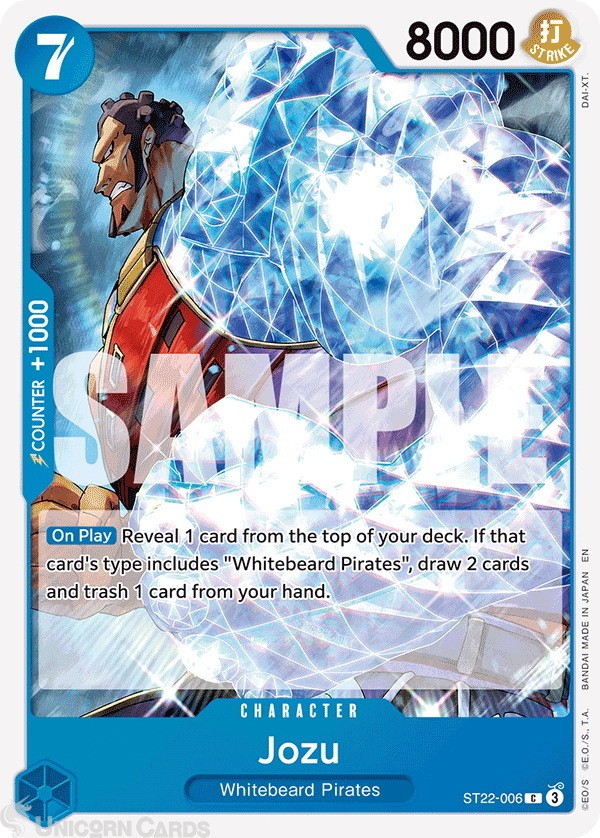 ST22-006 Jozu : Common English One Piece TCG Card : ST22: Starter Deck- Ace & Ne