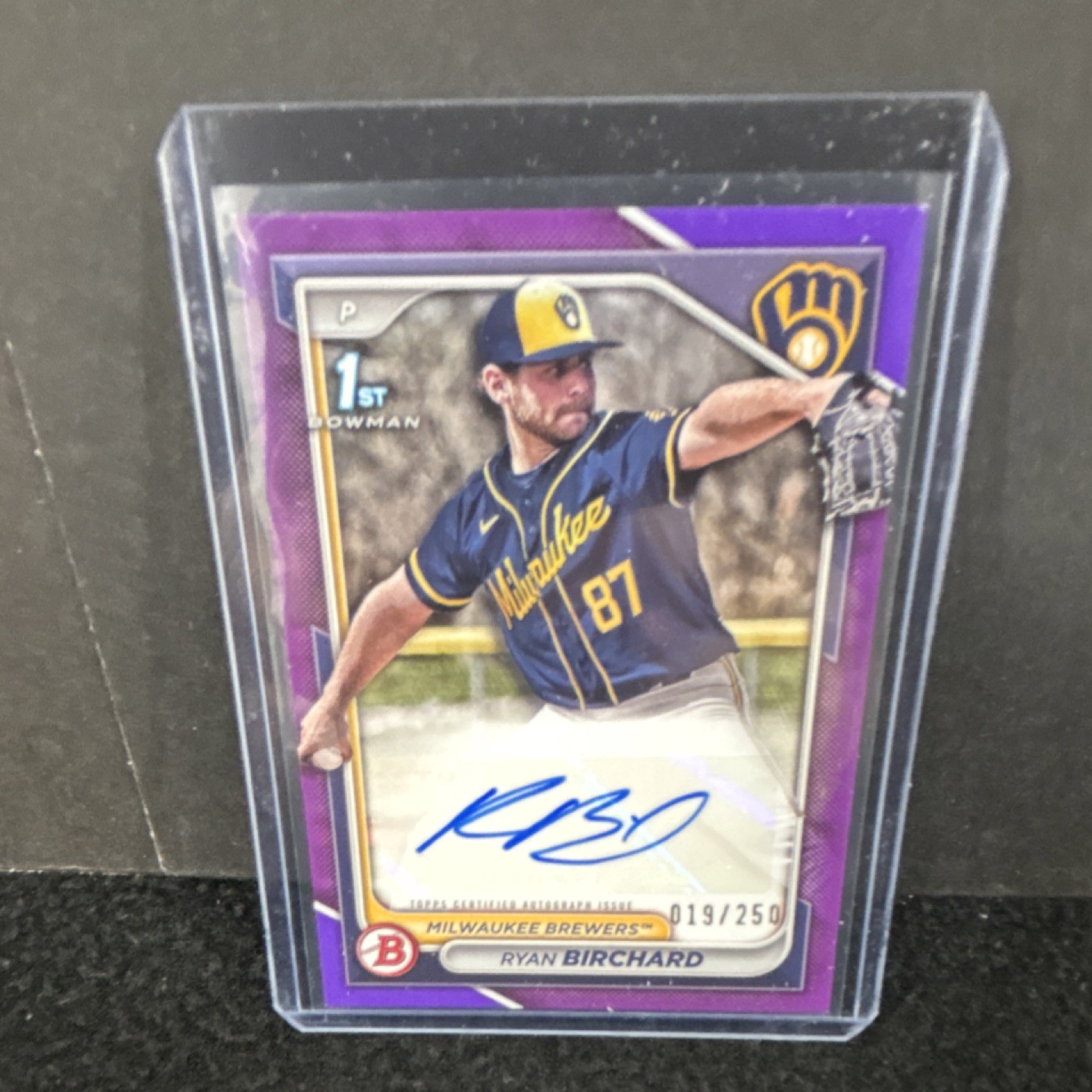 2024 Bowman Ryan Birchard Purple Border Autograph #PPRA-RB /250 Brewers