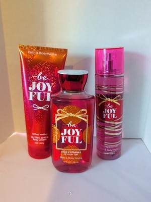 Bath & Body Works Be Joyful Fragrance Mist Shower Gel Ultra Shea Cream 3Pc Set
