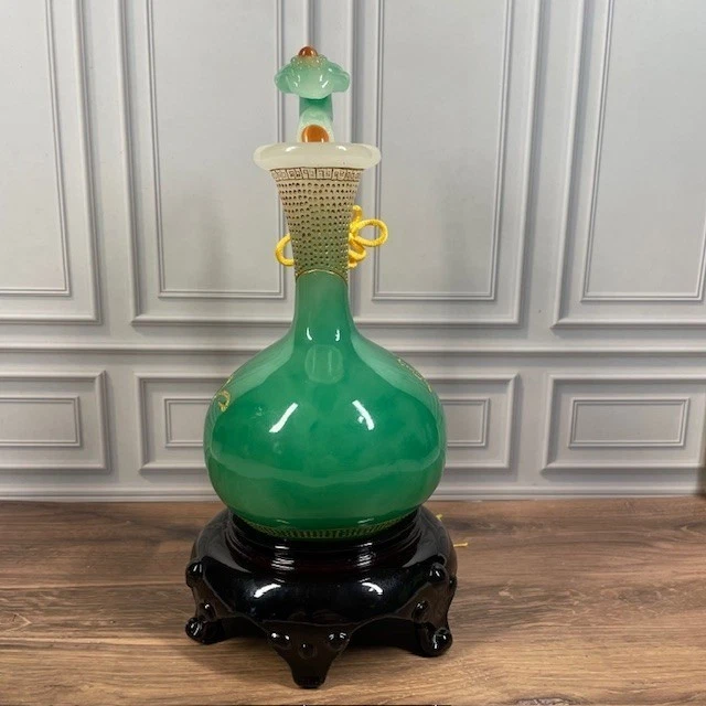 Juego de 2 borlas de nudo de la suerte adorno de calabaza Ruyi de resina china Foto 2 de 4