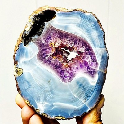1.42LB Natural agate amethyst cave quartz crystal cave mineral specimen