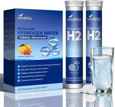 VivoNu Hydrogen Water Tablets, H2 Molecular Hydrogen Supplement with Magnesium