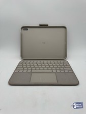 Logitech Combo Touch iPad 10th Gen Keyboard Case Backlit Trackpad Sand