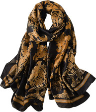 NUWEERIR Womens 100 Large Mulberry Silk Scarf Long Satin Scarf Fashion