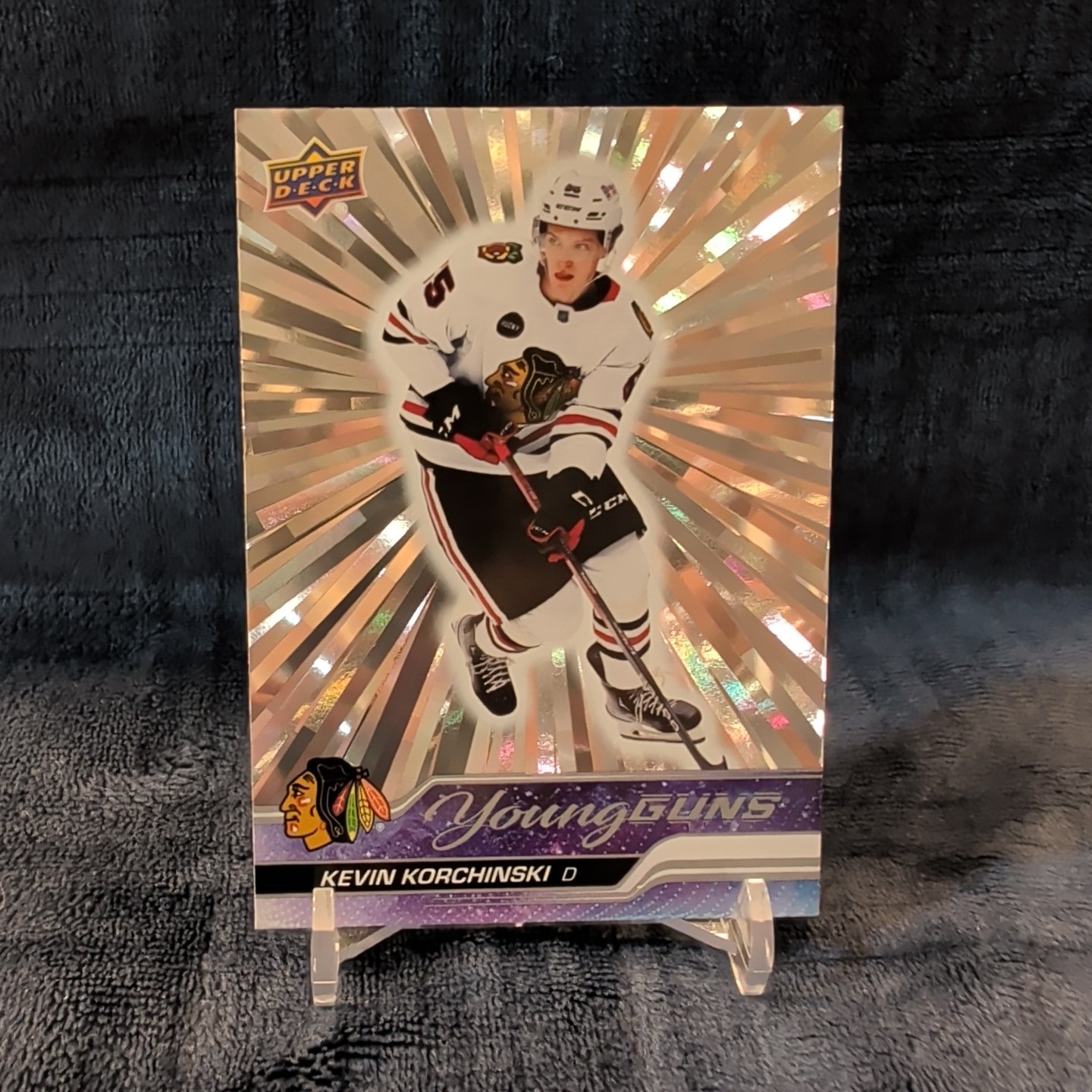 2023-24 Upper Deck Series 2 - Young Guns Kevin Korchinski #486 Outburst (RC)