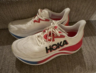 Hoka One One Skyward X Running Shoes - Men\'s Size 13 - White Red Mens HOKA Skyward X Running Shoe main image 3