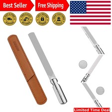 Luxury Double-Sided Stainless Steel Nail File for Effortless Nail Care - 5.7"