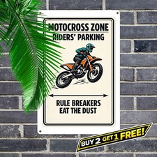 Dirt Bike Motocross Accessory Sign Funny Racing Garage Wall Decor 8x12